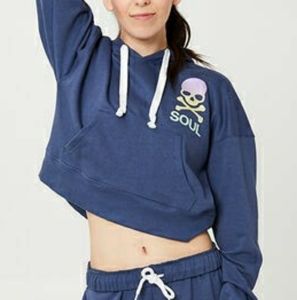 NWT SoulCycle Cropped Hoodie Sz L